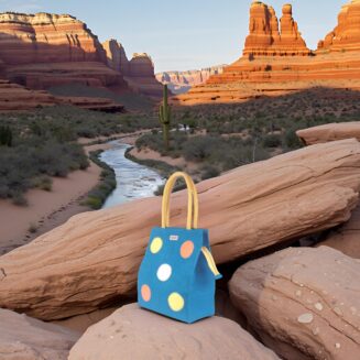 Foonty Polka Pop Daily use Jute Lunch Bag