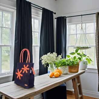 Foonty Star Pattern Daily Use Jute Lunch Bag