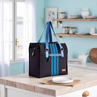 Foonty Stripe Pattern Jute Lunch Bag